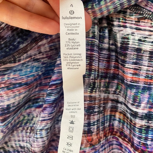 Lululemon Leggings Women 4 Digital Oasis Multicolor Wunder Train High Rise Tight - Picture 2 of 8